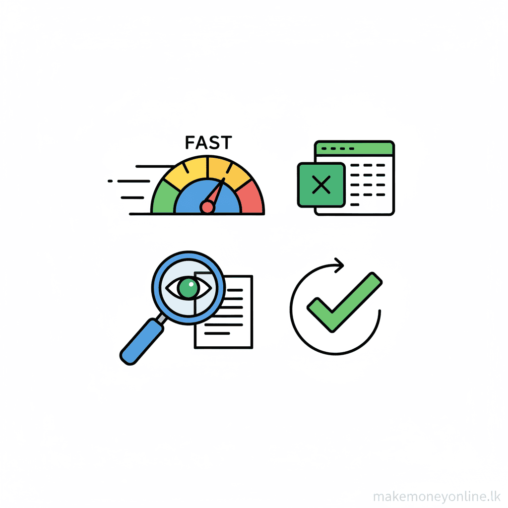 Skills needed for data entry jobs from Sri Lanka including typing speed, Excel, attention to detail, and accuracy