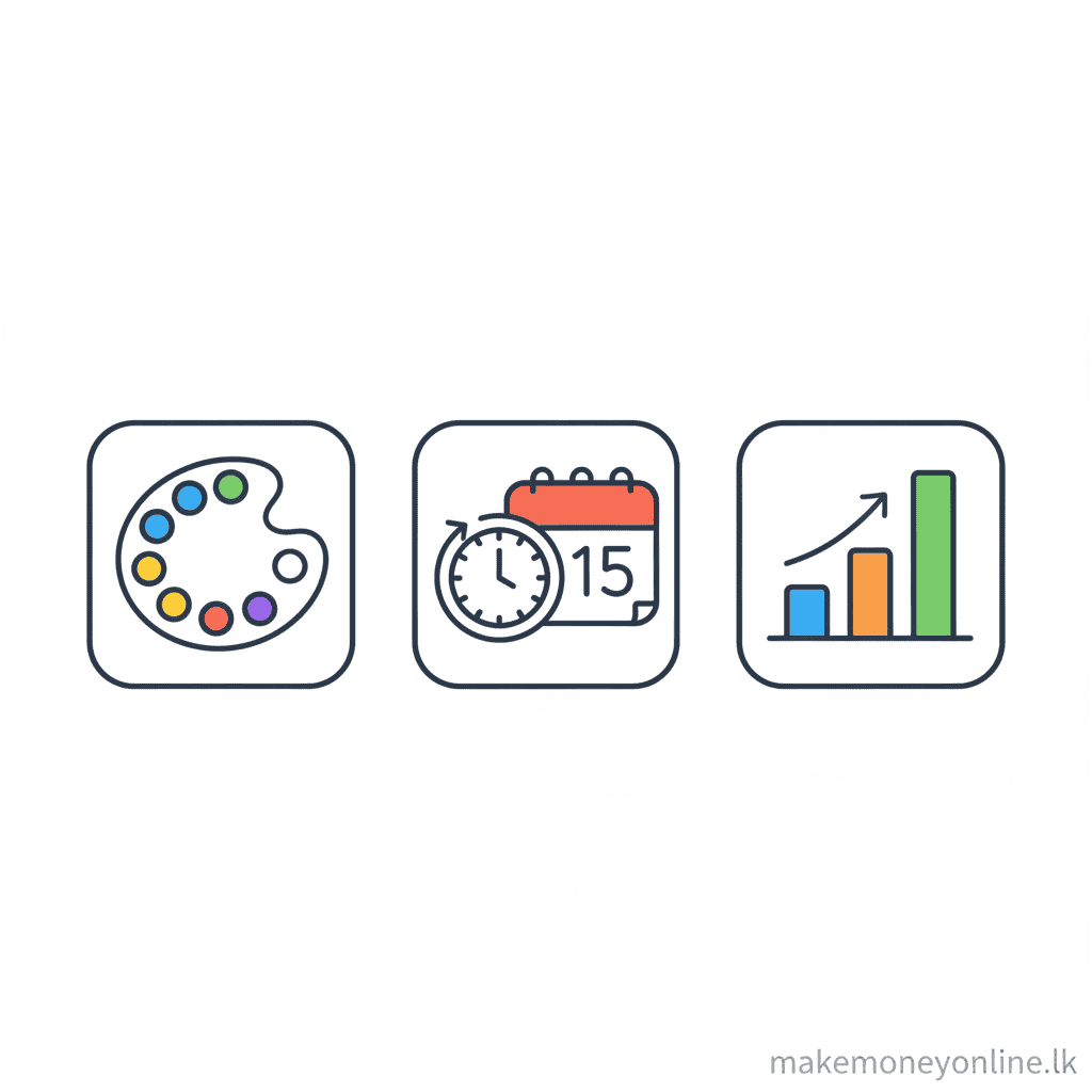 Social media management tools for Sri Lankan managers including Canva, Buffer, and analytics platforms